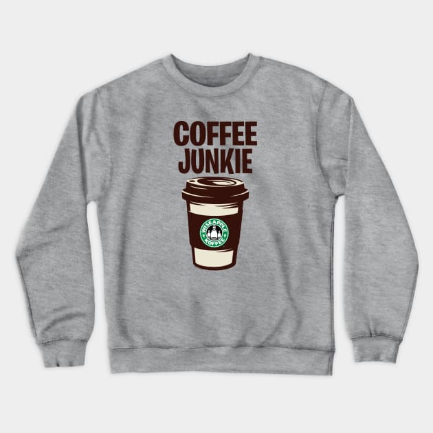 COFFEE JUNKIE Crewneck Sweatshirt by ROBZILLA